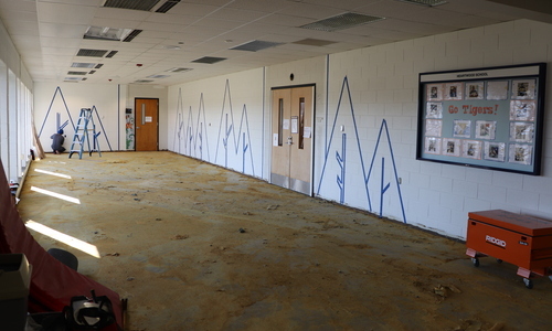 Heartwood School Library, renovating flooring and paint 3.28/2023